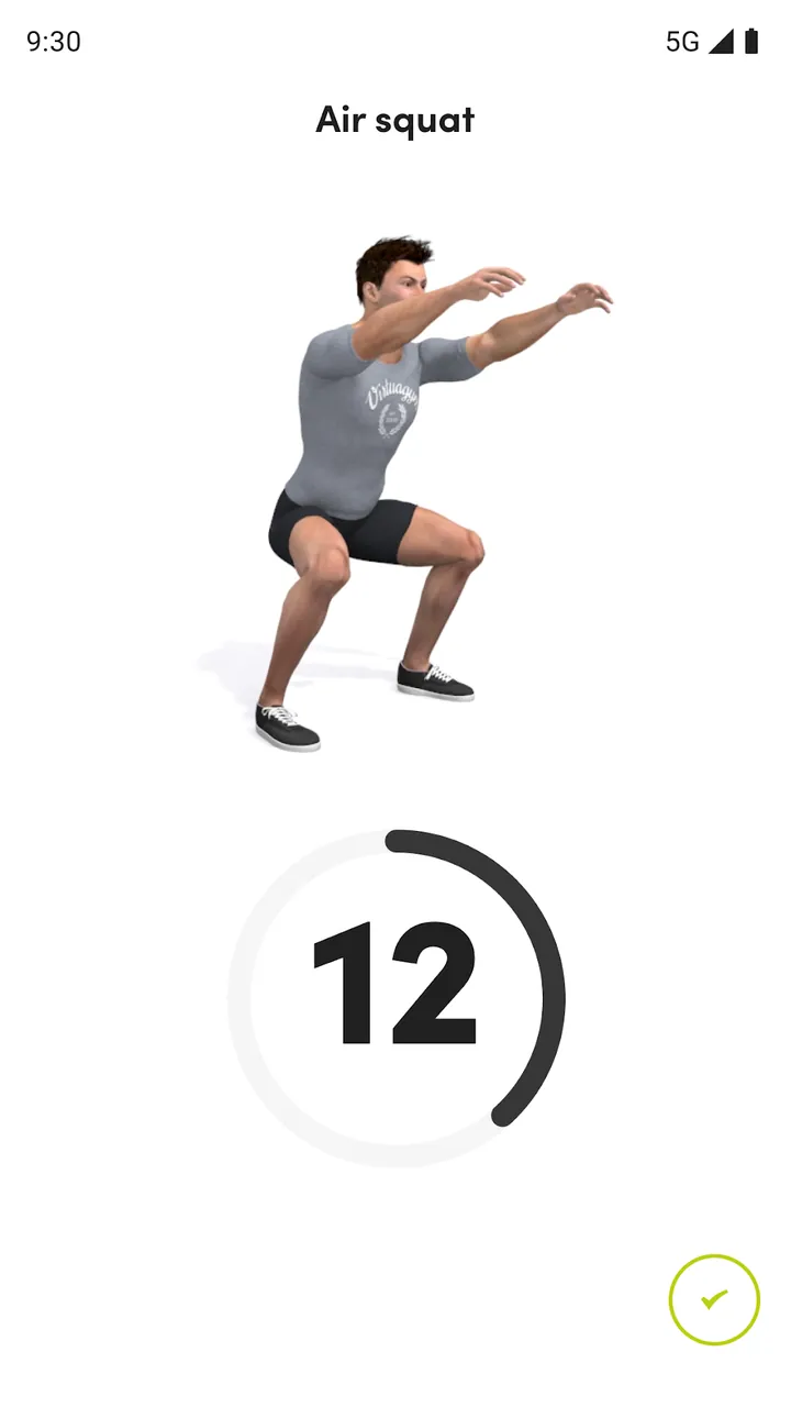 Exercise video and tracking screen